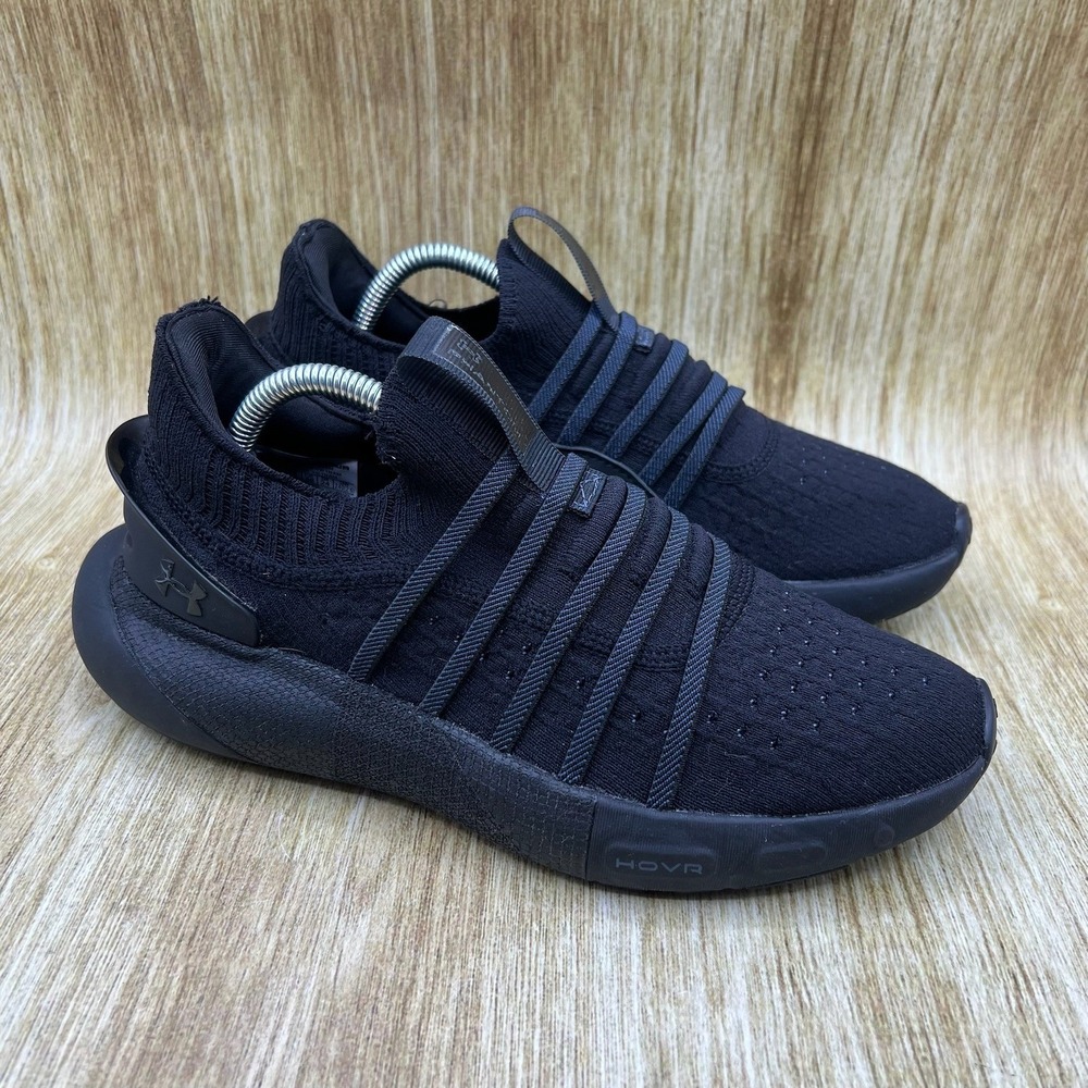 Under Armour HOVR Phantom 3 Slip Women's Size 7 Black Knit Running Shoes Sneaker